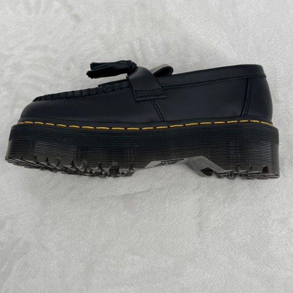 Dr Martens Adrian Quad Kiltie Platform Loafers Black Leather Womens 6 Retro Vibe - Picture 6 of 8